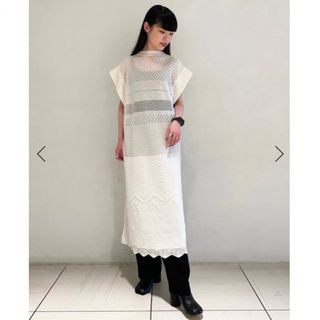 マメ(mame)の新品mame MULTI PATTERN SLEEVELESS KNITTED (ロングワンピース/マキシワンピース)