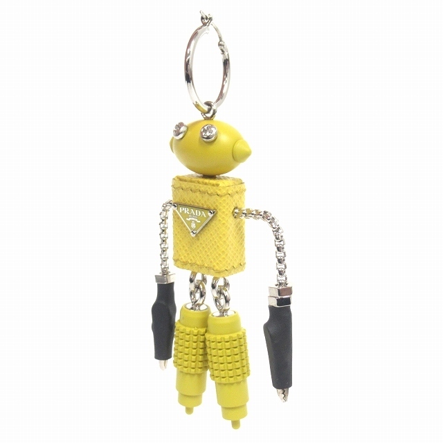 PRADA(プラダ)の極美品 プラダ PRADA ロボット ジュエリー サフィアーノ ピアス ◆１ メンズのアクセサリー(ピアス(両耳用))の商品写真