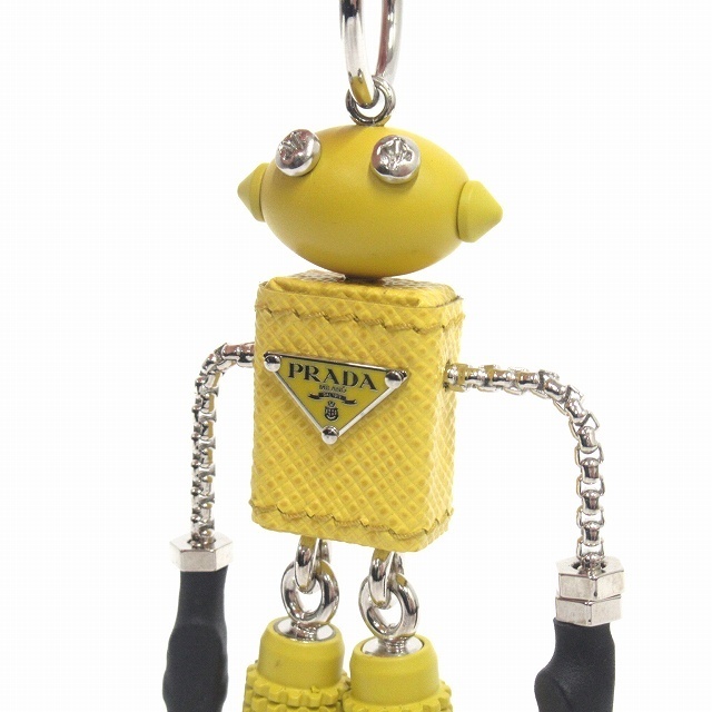 PRADA(プラダ)の極美品 プラダ PRADA ロボット ジュエリー サフィアーノ ピアス ◆１ メンズのアクセサリー(ピアス(両耳用))の商品写真