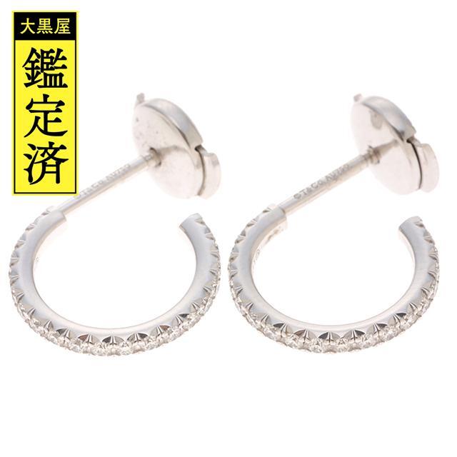 店舗良い & Tiffany Co. ティファニー メトロフープピアス ホワイト