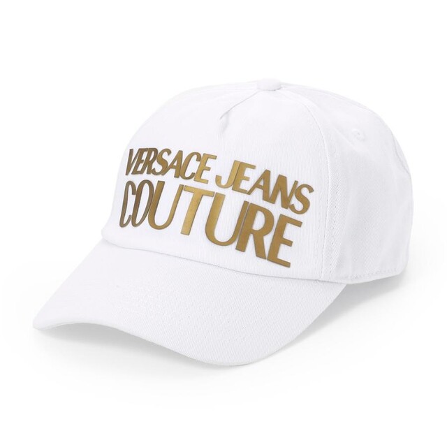 VERSACE JEANS COUTURE 帽子 ホワイト キャップ ゴールド