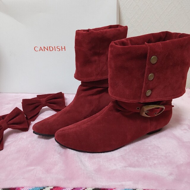 CANDISH(キャンディッシュ)のツーウェイブーツ　赤　M レディースの靴/シューズ(ブーツ)の商品写真