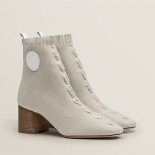 【新品・未使用】エルメス ニット ブーツ ヴォルヴェール サイズ37