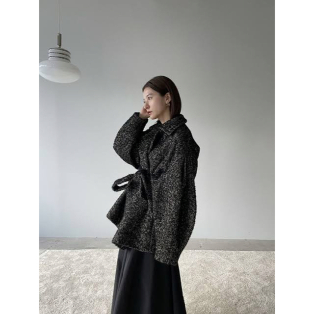 【21AW CLANE】MIX LOOP TWEED BOX COAT