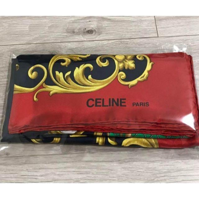 celine(セリーヌ)の【美品】CELINE セリーヌ スカーフ ストール ショール 大判 ネイビー レディースのファッション小物(バンダナ/スカーフ)の商品写真