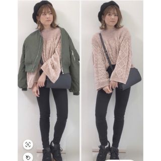 アメリヴィンテージ(Ameri VINTAGE)のアメリヴィンテージTWO YARN CABLE KNIT TOP ニット(ニット/セーター)