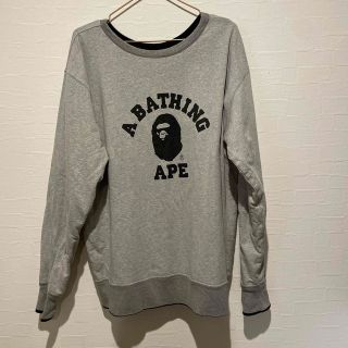 アベイシングエイプ(A BATHING APE)の【匿名追跡配送】エイプ　トレーナー　裏表　XL(その他)