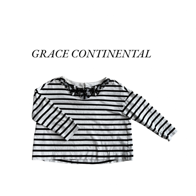 GRACE CONTINENTAL(グレースコンチネンタル)のGRACE CONTINENTAL ビジュートップス レディースのトップス(カットソー(長袖/七分))の商品写真