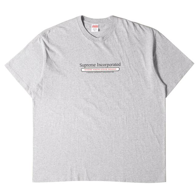 Supreme - Supreme シュプリーム Tシャツ 19AW ブランドロゴ グラフィックTシャツ Inc. Tee トップス ブランド ヘザーグレー XL 【メンズ】【中古】【美品】【R033】