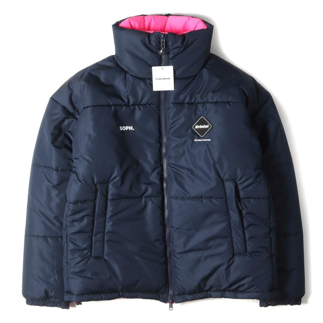 F.C.Real Bristol エフシーレアルブリストル ジャケット 19AW リバーシブル 中綿 REVERSIBLE BIG EMBLEM PADDED BLOUSON アウター ブランド ネイビー ピンク S 【メンズ】【R033】その他