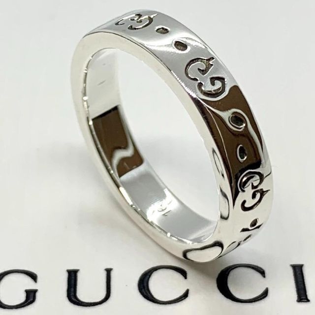 Gucci(グッチ)の335 極美品 グッチ ゴーストリング スリム 刻印 16 日本サイズ 15 レディースのアクセサリー(リング(指輪))の商品写真