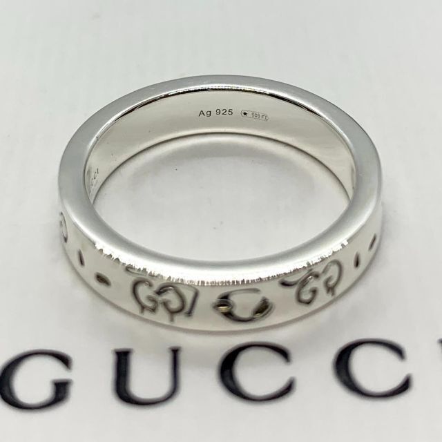 Gucci(グッチ)の335 極美品 グッチ ゴーストリング スリム 刻印 16 日本サイズ 15 レディースのアクセサリー(リング(指輪))の商品写真