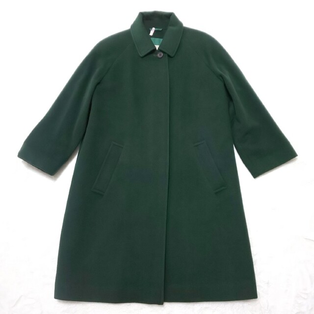 極美品/希少カラー】Aquascutum アンゴラ混ステンカラーコート 極美品/希少カラー】Aquascutum アンゴラ混ステンカラーコート