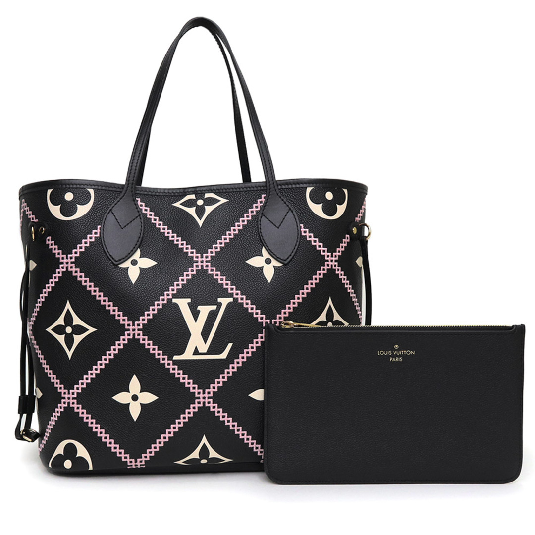 LOUIS VUITTON - ルイ ヴィトン ネヴァーフル MM ステッチ 刺繍トート