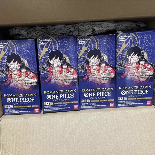 ONE PIECEカードゲームROMANCE DAWN 4BOX 新品未開封