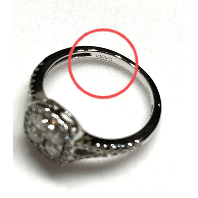 るんるん様専用　天然ダイヤモンド指輪　ダイヤモンドリング　指輪　K18 レディースのアクセサリー(リング(指輪))の商品写真