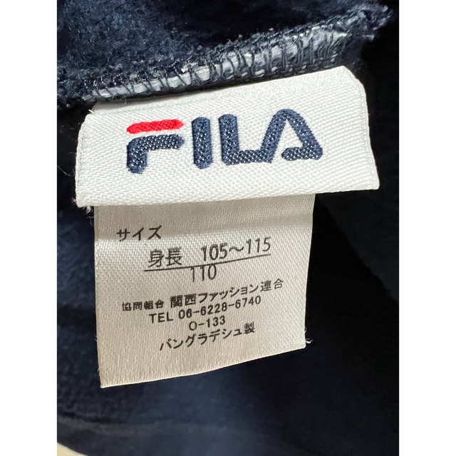 FILA(フィラ)のFILA  フィラ　パーカーワンピース　フード付き　パーカーワンピ　110 キッズ/ベビー/マタニティのキッズ服女の子用(90cm~)(ワンピース)の商品写真