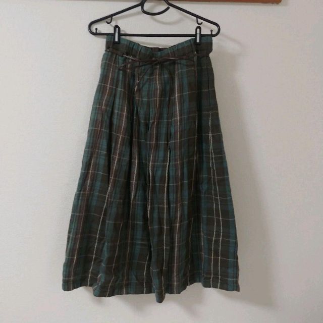 STUDIO CLIP(スタディオクリップ)のコットンチェック柄スカート(ブラウン) レディースのスカート(ロングスカート)の商品写真