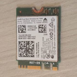 インテル(intel)のIntel Dual Band Wireless-AC 7265(PC周辺機器)