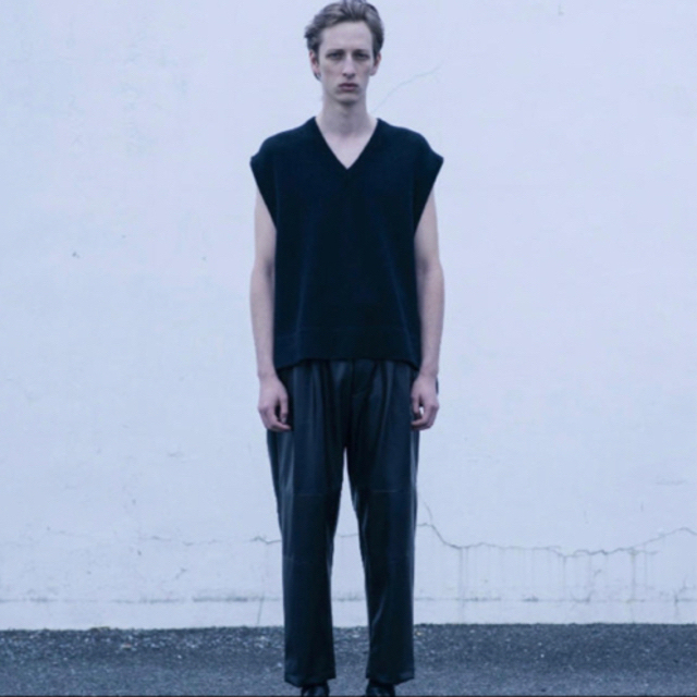 stein(シュタイン)/BACK DOUBLE KNIT VEST/Black