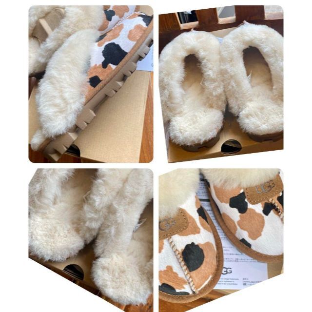 UGG(アグ)の超激レア✨新品✨22cm✨UGG✨コケット✨COQUETTE✨Cow print レディースの靴/シューズ(サンダル)の商品写真