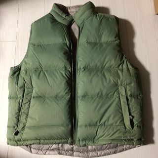 LL Bean リバーシブル ダウンベスト 刺繍ロゴ 迷彩カモフラ ダウン85%