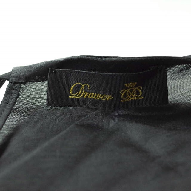 Drawer ドゥロワー 22SS 日本製 コットンシルクノースリーブクロスブラウス 6521-299-0989 Free BLACK シャツ トップス【Drawer】