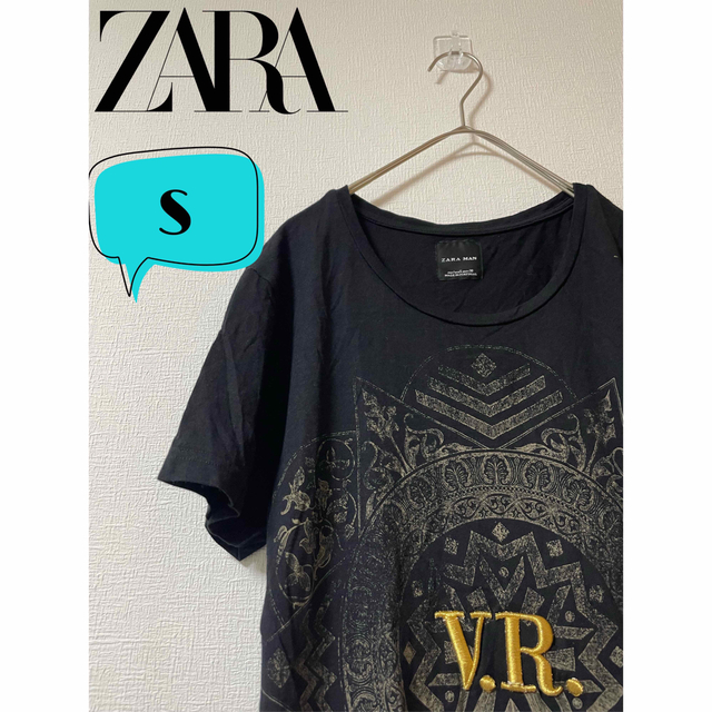 ZARA(ザラ)のZARA MAN ザラ 刺繍V.R. Tシャツ　S メンズのトップス(Tシャツ/カットソー(半袖/袖なし))の商品写真