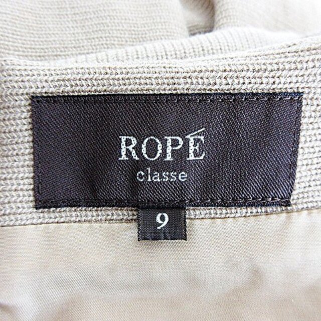 ROPE’(ロペ)のロペ classe ワンピース ひざ丈 七分袖 ラウンドネック 切替 9 茶 レディースのワンピース(ひざ丈ワンピース)の商品写真