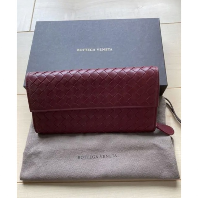 BOTTEGA VENETAボッテガヴェネタ 長財布 ボルドー - 長財布