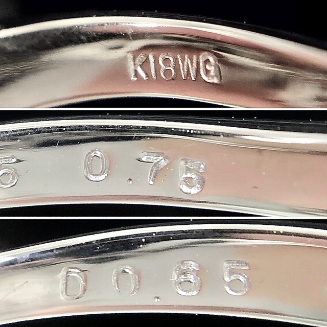 ブラック ダイヤモンド K18WG 1.40ct 花 フラワー ダイヤ リングの通販