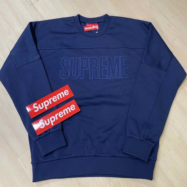 超美品 14AW SUPREME Track Crewneckトレーナー 黒 M