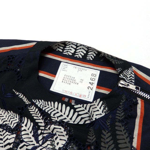 サカイ sacai レース×ストライプ ドッキングシャツ ブラウス 1