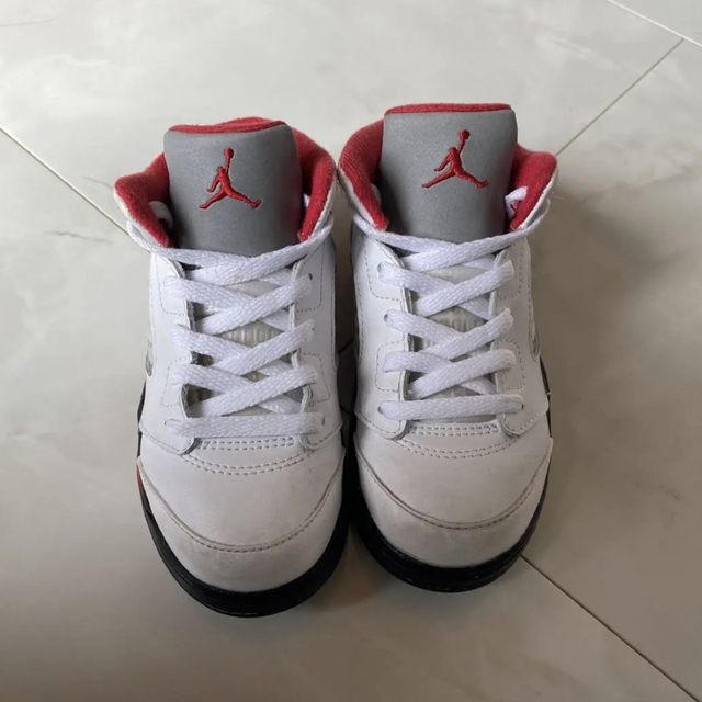 NIKE Air Jordan 5 Retro TD Fire Red 15cm