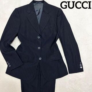 Gucci - 310 グッチ セットアップ パンツスーツ 40表記M〜L 黒 3B 