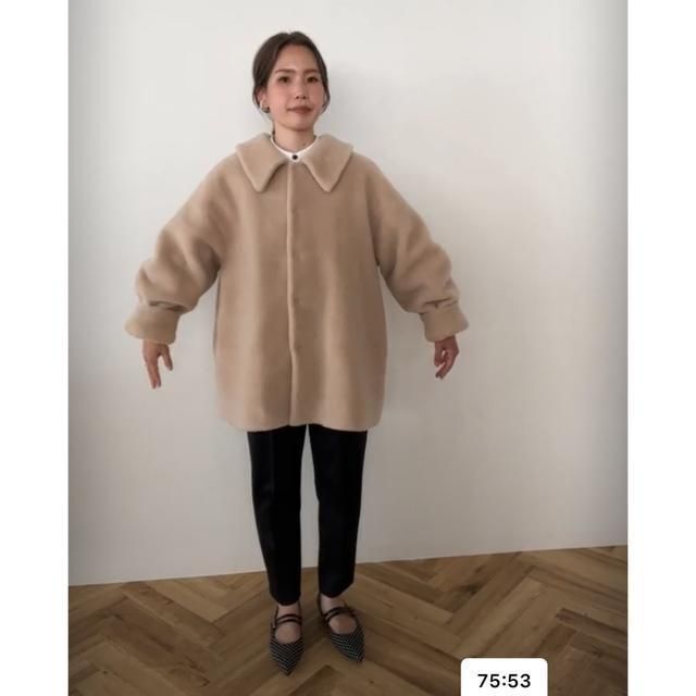 M 新品 OHGA ECO MOUTON COAT オーガ エコムートンコート レディースのジャケット/アウター(毛皮/ファーコート)の商品写真