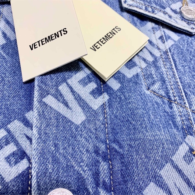 新品 VETEMENTS デニムジャケット ヴェトモン ロゴ デニム ジャケット