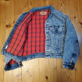 リーバイス(Levi's)の80s USA製 LEVI’S チェック柄ライナー デニムジャケット 57529(Gジャン/デニムジャケット)