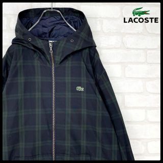 ラコステ(LACOSTE)の【激レア】ラコステ ジップアップ ナイロンフーディー ジャケット チェック柄 4(ナイロンジャケット)