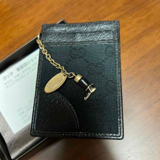 グッチ(Gucci)のGUCCI パスケース　黒(名刺入れ/定期入れ)