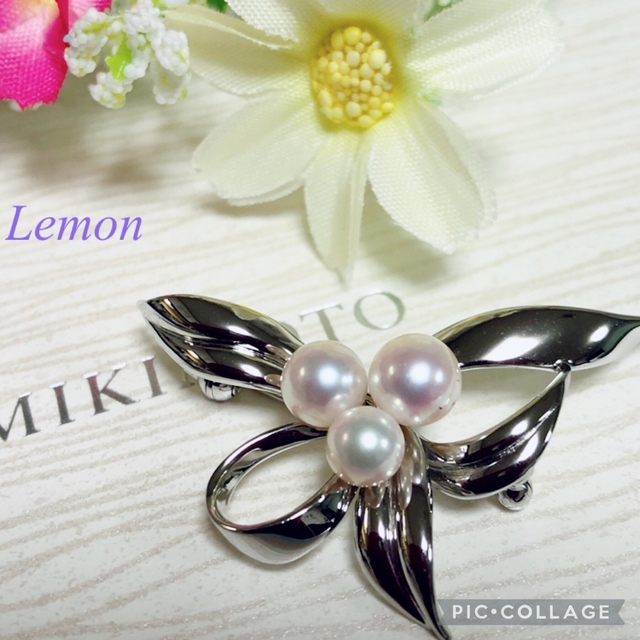 100 %品質保証 ミキモトブローチ 現行品⭐️清楚でエレガントな