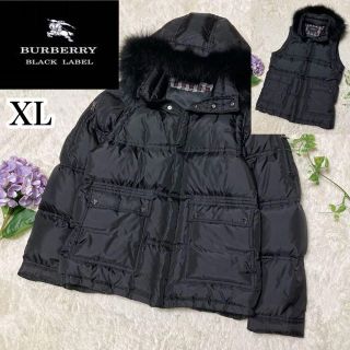 バーバリーブラックレーベル(BURBERRY BLACK LABEL)の【6way】バーバリーブラックレーベル ダウンジャケット ベスト ファー XL(ダウンジャケット)