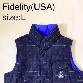 フェデリティー(FIDELITY)のFidelity(USA)ウール/ナイロンリバーシブルダウンベスト　チェック(ダウンベスト)