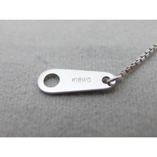 K18WG　ダイヤ0.216ct　45cm　アイスブルーダイヤネックレス