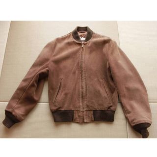 まる091300古着アウター90s USA製 Schott スエード レザー ジャケット ブルゾン MA 1