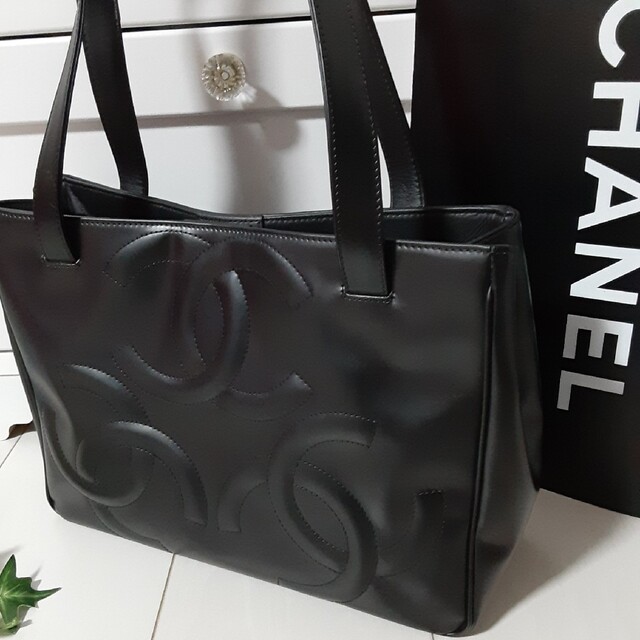 CHANEL - 美品シャネル トリプルココ パテント トートバッグトートバッグ