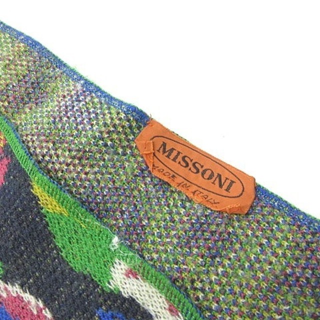 MISSONI ミッソーニ マフラー - 茶x赤x緑等(総柄)