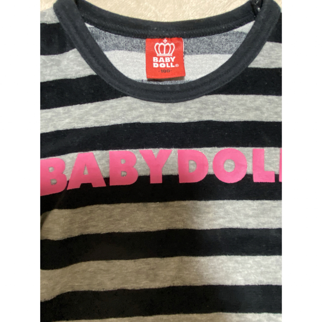 BABYDOLL(ベビードール)のBABYDOLL ボーダーワンピース　100㎝ キッズ/ベビー/マタニティのキッズ服女の子用(90cm~)(ワンピース)の商品写真