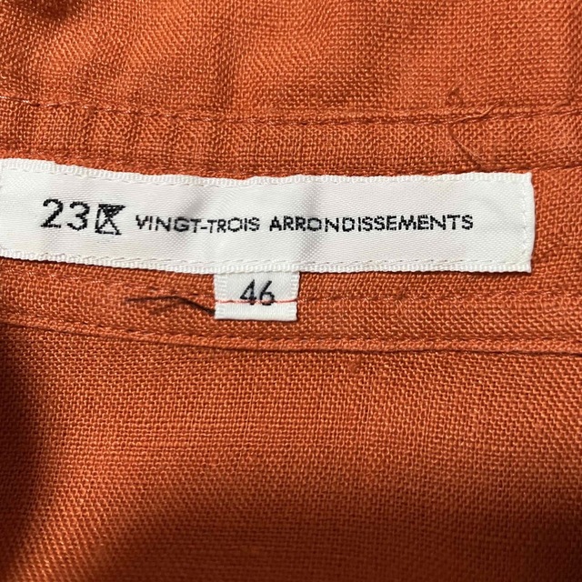 23区(ニジュウサンク)の23区麻素材のシャツ レディースのトップス(シャツ/ブラウス(長袖/七分))の商品写真
