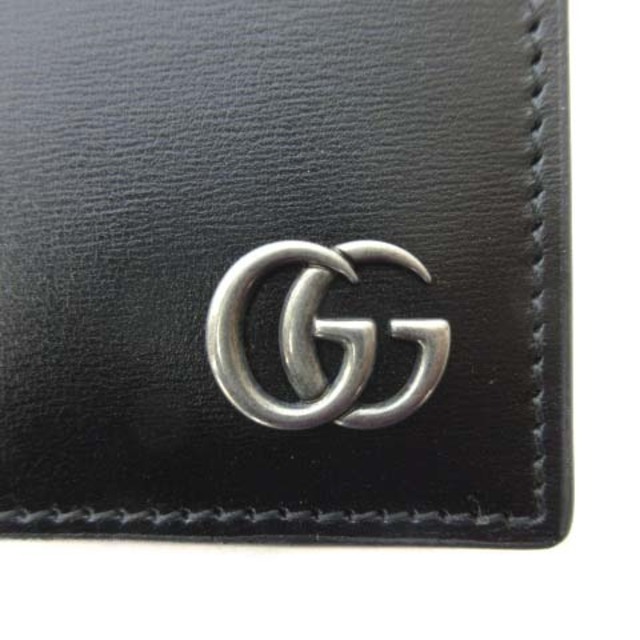 【超安い】 Gucci - グッチ 428740・2067 GGマーモント 二つ折り長財布 ウォレット 黒 長財布